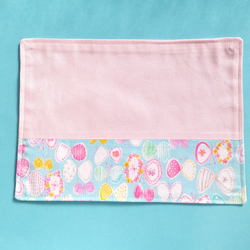 18×25 小さいランチョンマット 3枚組 お花 ピンク 給食袋 あん かけ