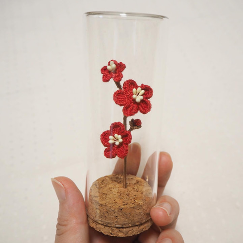 梅の花‎❀ガラスボトルのお花インテリア その他置物 irohana 通販 