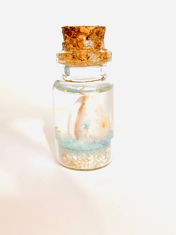 キラキラ貝柄　ガラスボトル　 2枚目の画像
