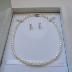 あこや真珠　ネックレス ・イヤリングorピアスセット（パールネックレス）6ｍｍ 7枚目の画像