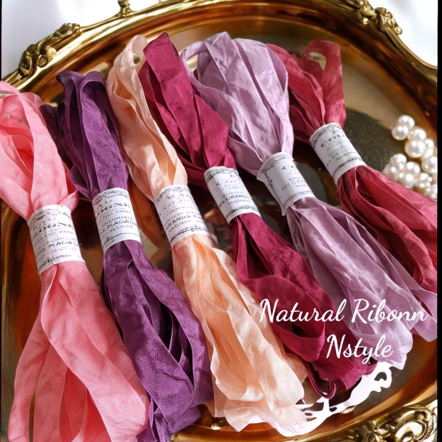 6色○各1.5M くしゅくしゅリボン 雑貨・その他 アンティーク□Nstyle