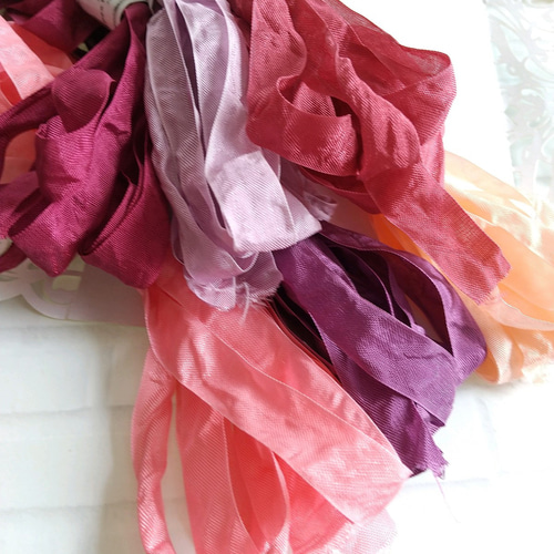 6色○各1.5M くしゅくしゅリボン 雑貨・その他 アンティーク□Nstyle