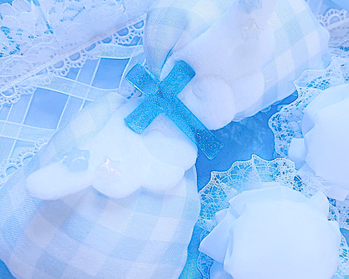 サブカル【№412】わた 大きい 大ぶり サブカル 天使 羽 リボン