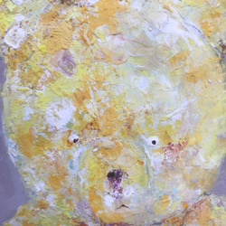 フランスのアンティークのクマ　額付き水彩画　アクリル画　クマの絵インテリア 4枚目の画像