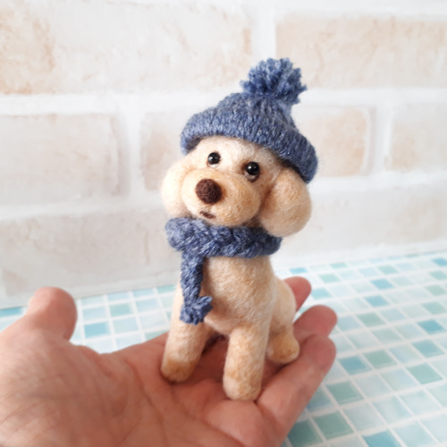トイプードル (帽子マフラー付き) 羊毛フェルト manahata 通販