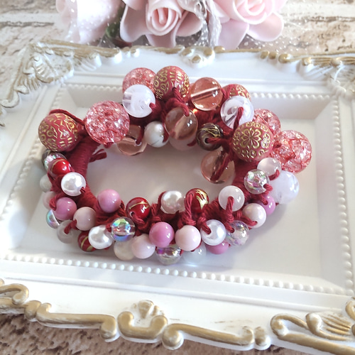 ビーズシュシュ アンティークローズ