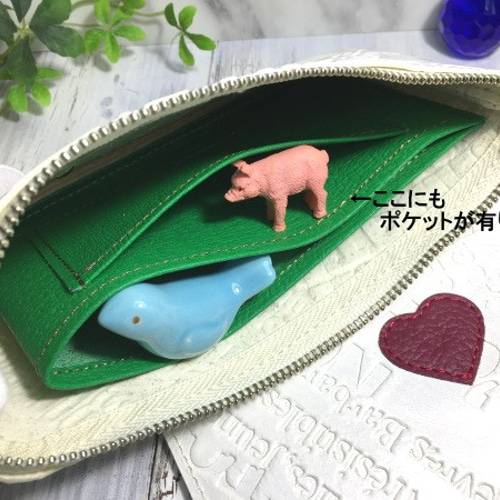 ハースケジュール 長財布 L字ファスナー 深緑色 （商品一覧