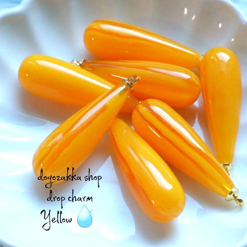 2個☆しずく型チャーム ドロップ アクセサリーパーツ ハンドメイド