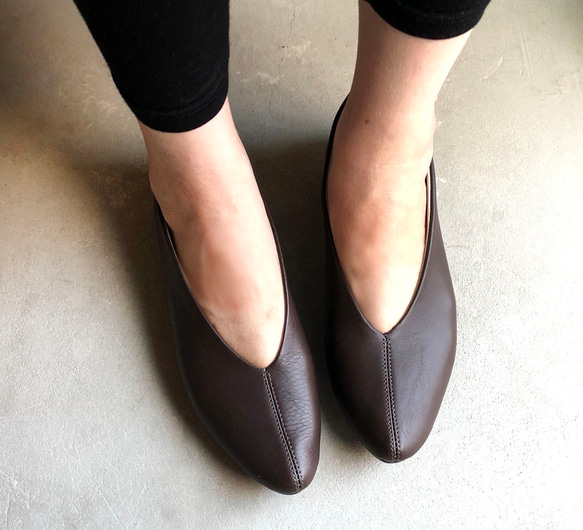 精選【辦公室必備】深棕色真皮高跟鞋❄︎日本製造❄︎ 第2張的照片