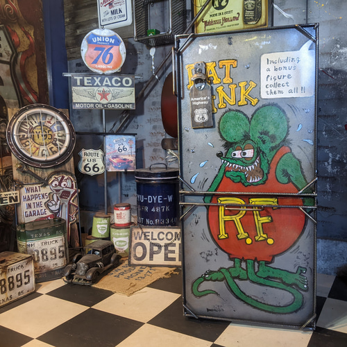 アメリカンヴィンテージな家 ガレージライフ 2ドア 冷凍冷蔵庫 ラット