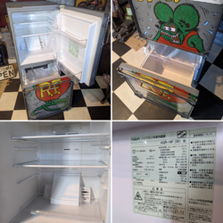 アメリカンヴィンテージな家 ガレージライフ 2ドア 冷凍冷蔵庫　 ラットフィンク （ルート66栓抜き） #隠し金庫 10枚目の画像