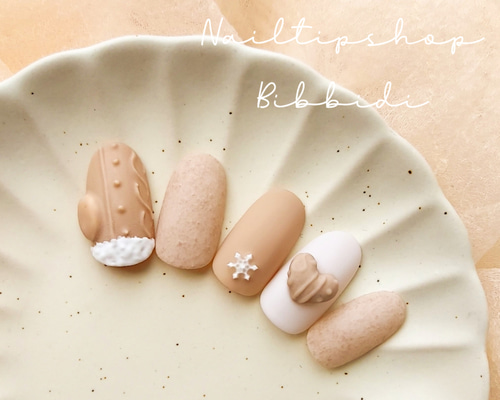 chibikko_animalページ ネイルチップ 手袋ネイル ベージュ ネイルチップ（つけ爪） Nailtipshop