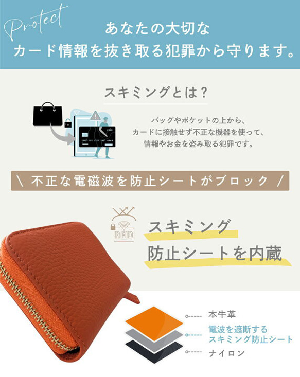 《全14色》 本革 ミニ財布 イタリアンレザー 二つ折り財布 コンパクト財布 ミニウォレット 小さい財布 革 5枚目の画像