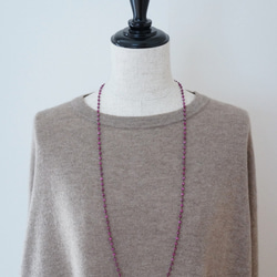 long necklace silk ルビー 1枚目の画像