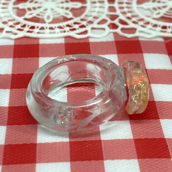 ドライフラワー入り　ガーリー　可愛い　レトロ　個性的　プレゼントに　指輪㉜ 4枚目の画像