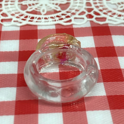 ドライフラワー入り　ガーリー　可愛い　レトロ　個性的　プレゼントに　指輪㉜ 5枚目の画像
