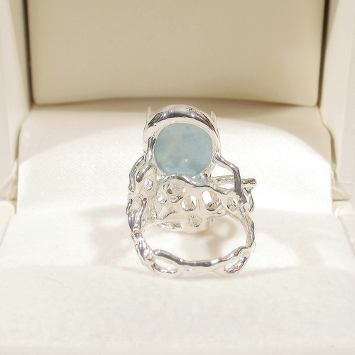 6.85ct ラリマーとSV925の指輪（リングサイズ:9号、サイズ変更無料 