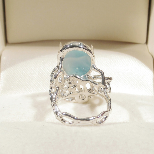 6.50ct ラリマーとSV925の指輪（リングサイズ:9号、サイズ変更無料 