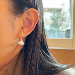 ｛イヤーカフ｝ 14kgf/stone ear cuff グリーンオニキス(片耳） 11枚目の画像