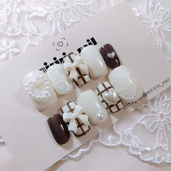 39))冬ネイル ハートネイル フレンチガーリー バレンタイン ネイルチップ 39))冬ネイル ハートネイル フレンチガーリー バレンタイン