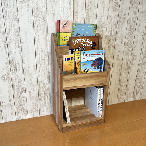 動かせる収納】【キャスター】表紙の見える絵本棚 マガジンラック