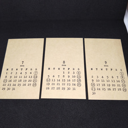 【2024】1枚ずつ手刷りの活版印刷カレンダー（名刺サイズ） 6枚目の画像