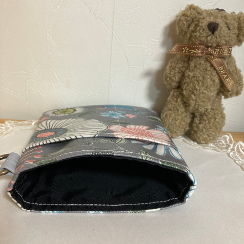 北欧柄（グレー）ナースポケットペンケース オーガナイザー