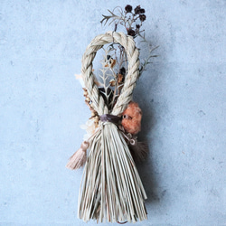 月桃の実とひおうぎのミニしめ縄飾り 5枚目の画像