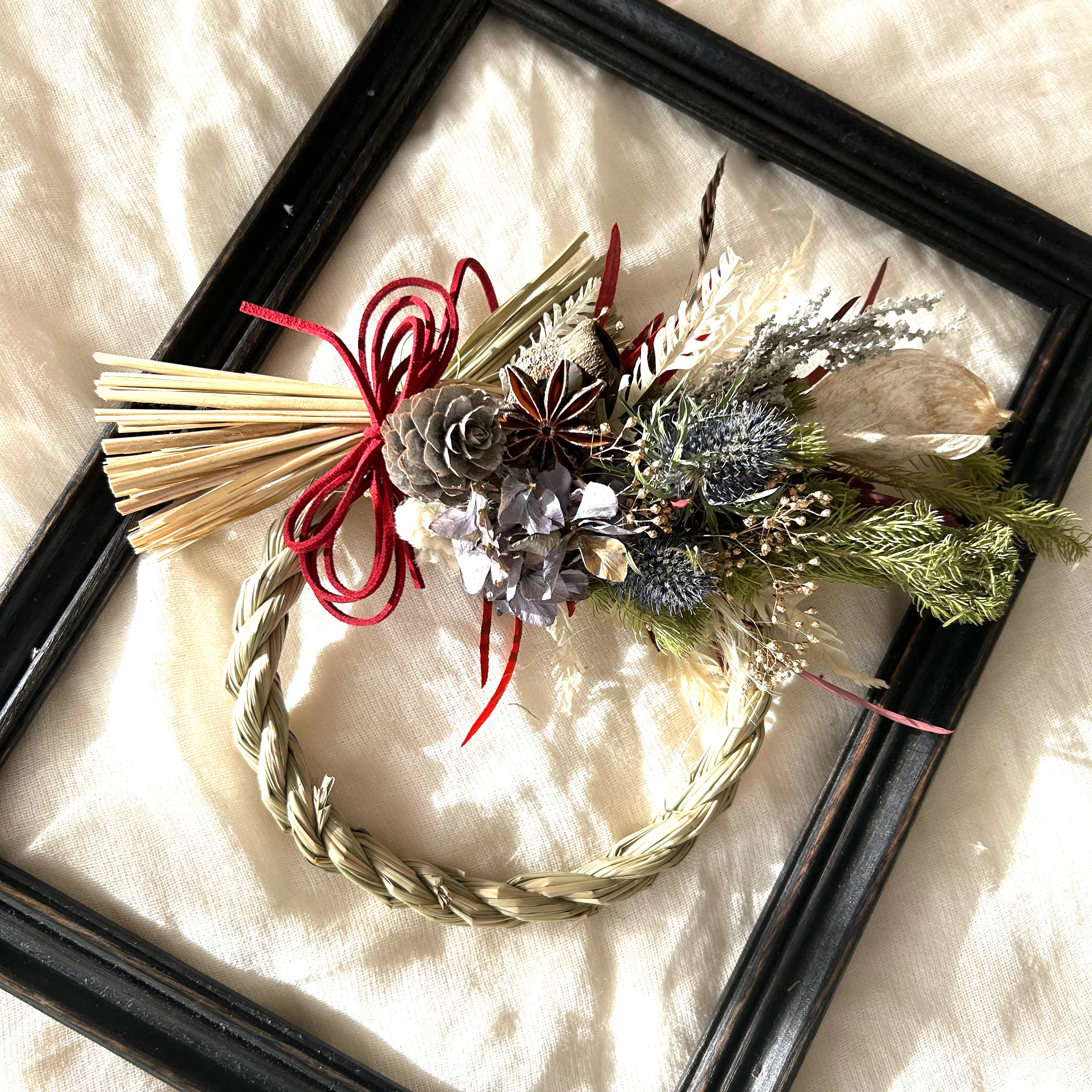 SOLD●即日発送可能●お正月しめ縄飾り●Blue