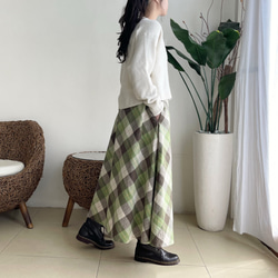 【新春福袋2023】チェック好きさんへ♪スカートとジャンパースカートの2点セット 5枚目の画像
