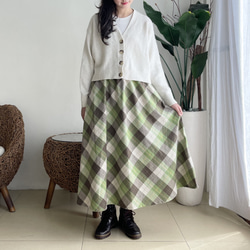 【新春福袋2023】チェック好きさんへ♪スカートとジャンパースカートの2点セット 3枚目の画像