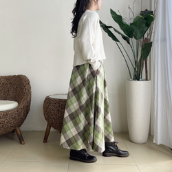 【新春福袋2023】チェック好きさんへ♪スカートとジャンパースカートの2点セット 4枚目の画像