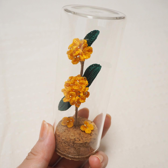 キンモクセイ ガラスボトルフラワー 一輪挿し・花瓶・花器 キンモクセイ ガラスボトルフラワー 一輪挿し・花瓶・花器