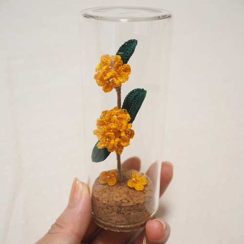 キンモクセイ ガラスボトルフラワー 一輪挿し・花瓶・花器
