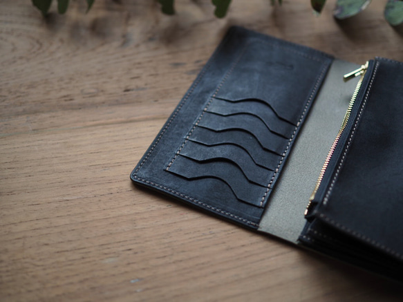 《受注製作》［proteus L] long wallet beltless/ 長財布(留め具なし) 12枚目の画像