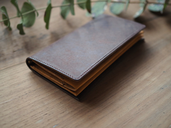 《受注製作》［proteus L] long wallet beltless/ 長財布(留め具なし) 2枚目の画像