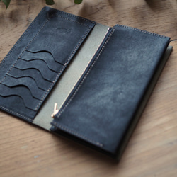 《受注製作》［proteus L] long wallet beltless/ 長財布(留め具なし) 9枚目の画像