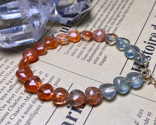 アルーシャサンストーン×スモーキークォーツ　ブレスレット　天然石　パワーストーン 高品質]アルーシャサンストーンブレスレット（約8mm玉） - 埼玉