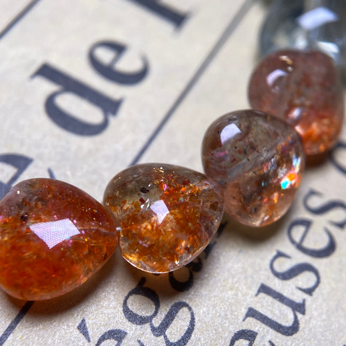 高品質No:1451天然石アルーシャサンストーンブレスレット早い者