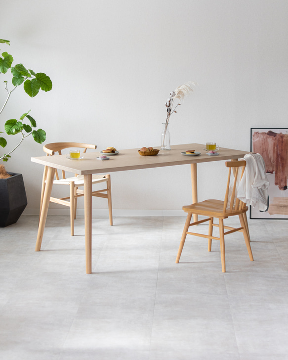 モールテックスダイニングテーブル オーダーテーブル 脚付き 木目脚