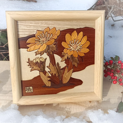 ウッドアート猫シリーズ『ブチねこ』 タペストリー・壁掛け アトリエ