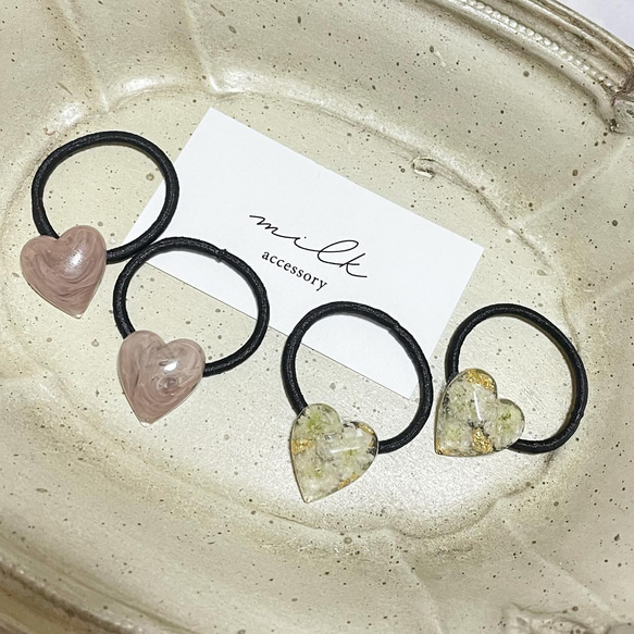 ハート ヘアゴム ヘアピン ヘアアクセサリー 赤ちゃん レジン キッズ  