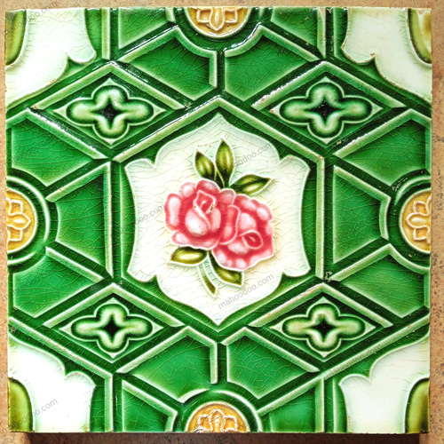 里帰り便・和製マジョリカタイル・100年前に海を渡ったアンティーク