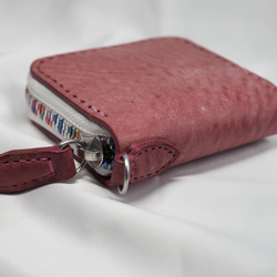 イタリアンレザーカップポーチ (ラズベリー)革小物 ハンドメイド イタリアンレザーカップポーチ (ラズベリー)革小物 ハンドメイド