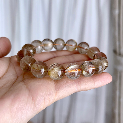 ⭐︎【天然】タイチンルチルクオーツ ブレスレット 13mm