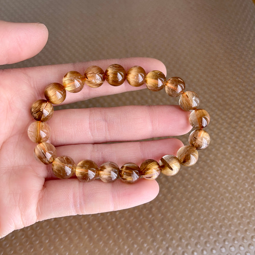 ⭐︎【天然】タイチンルチルクオーツ ブレスレット 10mm