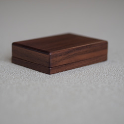 木の小箱　無垢材手作り　淺底　一体型インロー嵌合蓋 5枚目の画像