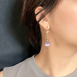 レイくん専用♡ミスティッククォーツ1粒ピアス イヤリング 香るミニ香水瓶のピアス/イヤリング 大人可愛い癒しの耳飾り 選べる