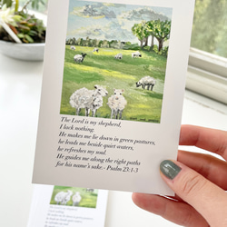 聖書箇所ポストカード, Psalm 23:1-3 - The Lord is my shepherd 主は羊飼い, 詩篇 5枚目の画像