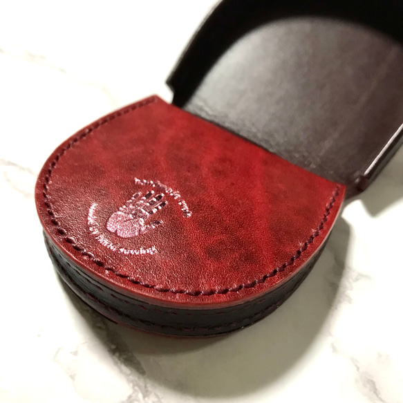 馬蹄型コインケース Horseshoe Coincase 箔押しタイプ ( ルガトレザー ) Stamp Purse 4枚目の画像